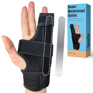 Boxer Break Metacarpal Splint Brace - 4th or 5th Finger Splint Support (X-Small)