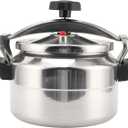 Stainless Steel Pressure Cooker, Aluminum Explosion Proof Pressure Canner Large Capacity Rice Cooker Cookware with Compound Bottom for Gas Electric Flat Top Stoves Easy To Open