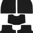 Car Floor Mats Kit Compatible for Chevrolet for Chevy Malibu 2011-2016, Non-slip Velour Black Front and Rear Full Set Auto Floor Carpet Liners Rugs