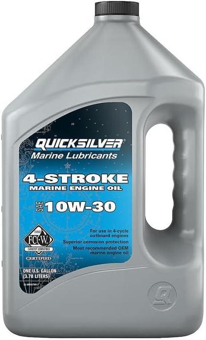 Quicksilver 10W-30 4-Stroke Marine Engine Oil, 1 Gallon
