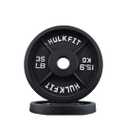 HulkFit Olympic Steel Weight-35 Lb Plate with Anti-Rust Finish for Barbells & Plate Only Strength Training - Black