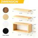 Wall Mounted Floating Shelf, c Long for Bedroom Living Room Kitchen Staircase Bathroom Above Toilet Wall Decoration Book Storage Room Decoration (3piece Set) Natural Wood Color