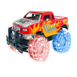 ArtCreativity Light Up Red Monster Truck, 1 Piece, 8 Inch Monster Truck Toy with Flashing LED Tires & Batteries, Push n Go Car Toys for Kids, Fun Gift for Boys & Girls Ages 3 & Up…