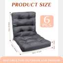 Hoteam 6 Set Patio Chair Cushions Outdoor 20 x 40 Inch High Chair Patio Cushion for Outdoor Furniture Waterproof Seat Rocking Indoor Thickened Pad(Solid Color Style,Gray)