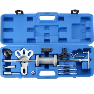 ATPEAM 17pcs Slide Hammer Dent Puller Set, 5lb Slide Hammer Axle Bearing Dent Hub 2 3 Internal External Gear Puller Set Auto Body Truck Repair Took Kits