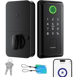 Keyless Entry Door Lock,Smart Keyless Entry Door Lock, Fingerprint Smart Locks for Front Door,Smart Deadbolt Lock, Built-in Wi-Fi APP Control-Passcode Remotely, Easy Installation