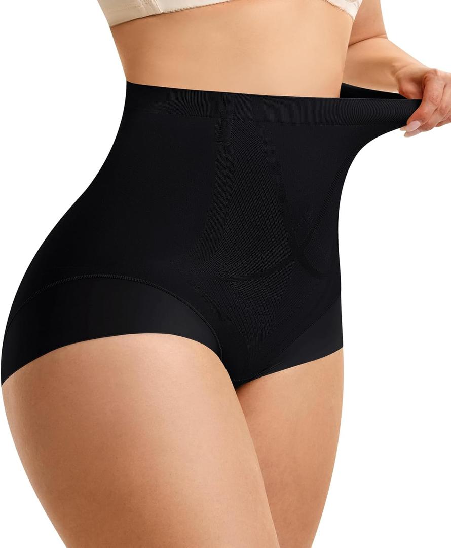 Nebility Tummy Control Underwear for women High Waisted Shapewear Butt Lifting Panties Body Shaper Girdle (X-Large, Black)