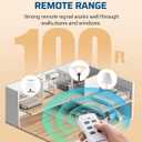 DEWENWILS Wireless Outlet, Programmable and Expandable Electrical Outlet Switch, Wireless Remote Light Switch, 100FT Range, 1 Remote and 3 Outlets