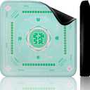 TIASUSAN Green Mahjong Learning Mat (33 x 33) with Black Carrying Bag, Anti-Slip, Noise-Reducing Mahjong Mat for Table, Board Games, Tile Games and Card Games