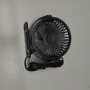 TriPole Desk Fan USB Powered Small Portable Fan, 3 Speeds Adjustable Strong Breeze Mini Personal Fans, 360° Rotation Quiet Plug In USB Fans for Desktop Bedroom Office Table Travel, Black, 4.9ft Cable