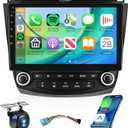 Android 13 Car Stereo for Honda Accord 2003-2007 Radio Wireless Carplay Android Auto 10.1 inch 1080P HD IPS Touch Screen DSP EQ Built-in GPS Chip MirrorLink WiFi Bluetooth FM/RDS AHD Backup Camera Mic