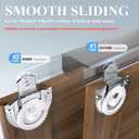 2 x 4 Piece Sliding Wardrobe Door Hardware Set, Sliding Closet Door Roller Kit to Allow Wardrobe Cabinet Doors to Slide Smoothly and Quietly with Screws (#1, 2)