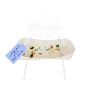 CATCHY -Food Catcher-Compatible with IKEA Antilop High Chair + 11 Other High Chairs- Highchair Sold Separately -Baby & Toddler Food & Mess Catcher-Premium Linen Inspired - Under High Chair Accessory (Sandstone)