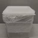 2 Pieces Square Food Storage Containers Polycarbonate Clear food Container with Lid Commercial Storage with Graduations for Commercial Kitchen Dough Marinating Meat(White,12 Qt)