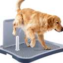 Pee Pad Holder, Indoor Potty Tray for Puppy and Small Size Dog with Pee Wall, Non-Skid Feet, 20 * 15.4 * 1.4 inch (X-Large)