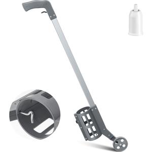 Zonon 1 Pack Industrial Wheeled Marking Wand for Line Paint Stripe Ground Marking Spray Paint Wand for Survey Painting Spray Stick Line Applicator, Side Push (Grey) Zonon 1 Pack Industrial Wheeled Marking Wand for Line Paint Stripe Ground Marking Spray Paint Wand for Survey Painting Spray Stick Line Applicator, Side Push (Grey)