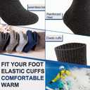 Josnown 5 Pairs Wool Socks Mens, Thick Warm Winter Thermal Cozy Boot Socks (A-black/Gray/Blue/Brown/Camel)