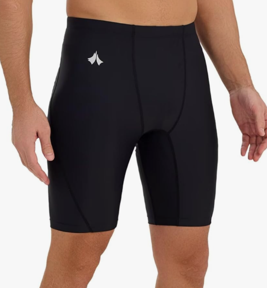 Swim Jammers for Men Athletic Training Endurance Swimsuit Durable Team Lap Swimming Racing Competition Swimwear, Size Medium 