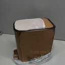 RED FACTOR Slim Small 1.3 Gallon Stainless Steel Pedal Trash Can with Soft Close Lid for Narrow Spaces Wastebasket Bin with Removable Inner Bucket for Bathroom, Kitchen, Bedroom, or Office (Copper)