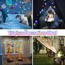 LYHOPE Easter Pastel Light, 19.3ft 60 LED Globe Decoration Lights, Battery Powered Pastel String Lights for Easter, Party, Fireplace, Mantels, Entrance, Tree, Home Decor, Clear Wire, Indoor Decor