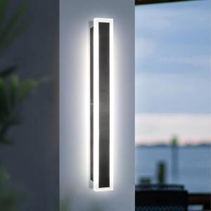 23.6In Outdoor Wall Sconces Black Modern Exterior Wall Light Fixtures for House 3CCT Dimmable IP65 Waterproof Long Outside Wall Light for Garage, Doorway, Patio,Stairway, 1PC-23.6"*3.1"*2"-Dimmable