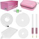 Picmondoo Electric Diamond Painting Pen Wireless Vacuum Diamond Art Pen, Waxless Diamond Painting Tool Kit with Pump & Accessories for Fast & Easy Diamond Art, AB Stones Compatible (Pink, 2 Gear)