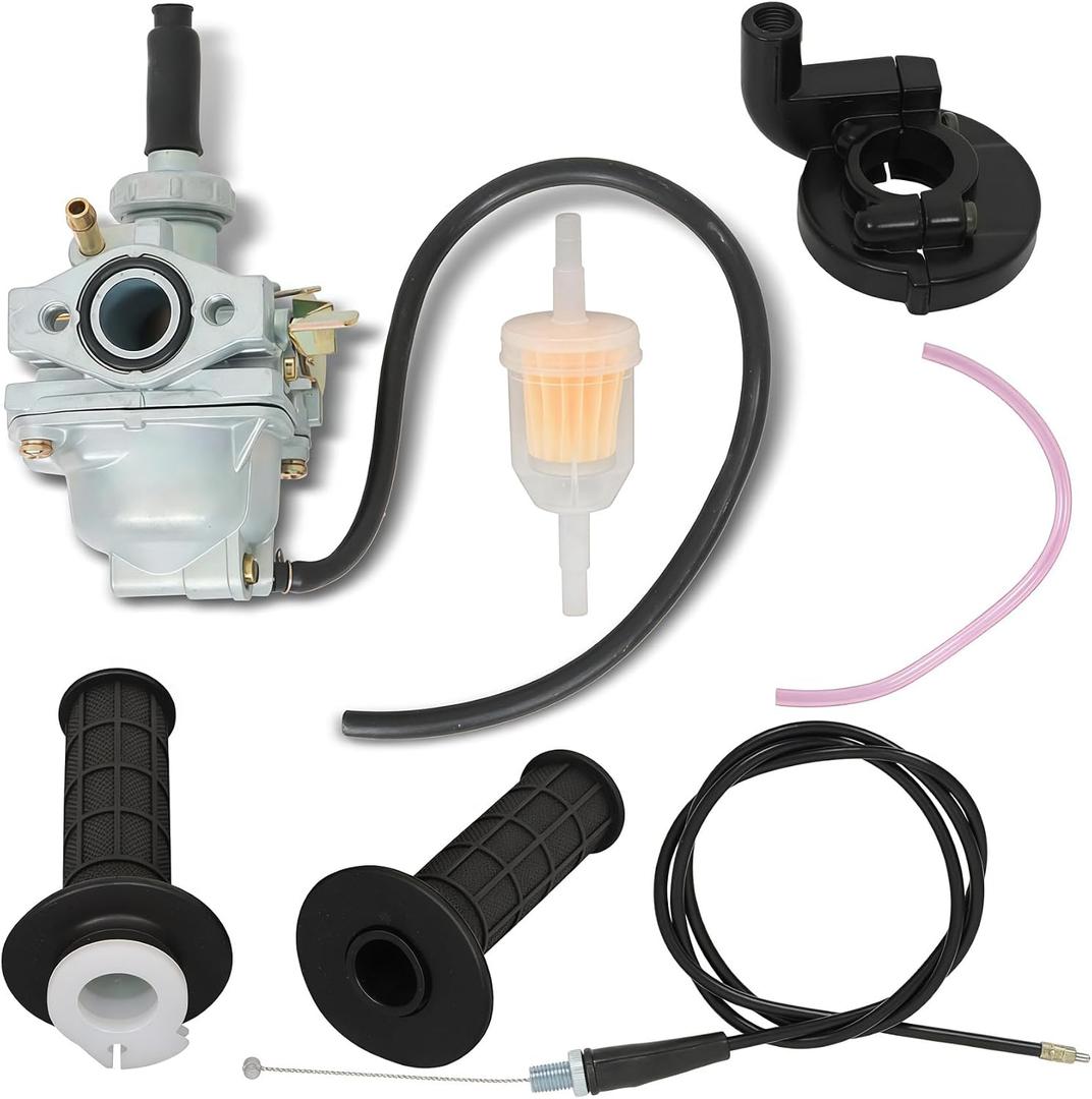 Carburetor and Handle Grip Bar and Throttle Cable Replacement for Honda CRF50F XR50R Z50 Z50A Z50R Carb