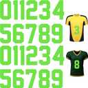 Zonon 22 Pieces Iron on Numbers T Shirt Heat Transfer 0 to 9 Jersey Numbers for Team Uniform Sports (Fluorescent Green,8 Inch)
