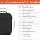 Dadanism 9-11 Inch Tablet Sleeve Bag Carrying Case with Shoulder Strap for iPad (A16) 11", iPad 10th Gen 10.9", iPad Air M4/Pro M5 11", iPad 9/8/7th 10.2", Galaxy Tab A11+ Plus 11",Black & Grey