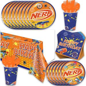 141Pcs Dart War Parties,Dart War Party Tableware Party Disposable Dinnerware Plates Cups Napkins for Dart Battle Baby Shower Party Decoration Supplies,Serves 20