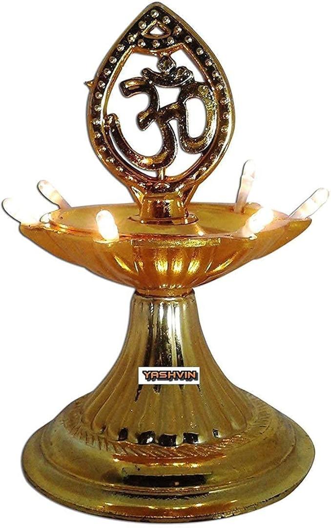 Electric Diya Deepak Light Pooja Diya LED Light Mandir Diya for Home Temple Decor Electric Diya