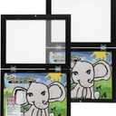 First Impressions Quick Change Art Frame - 9x12 Black, Pack of 2- Unique Front-Load, Hinged Artwork Frames for Young Artists - Horizontal/Vertical Display, Plexiglass made to last without yellowing