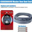 Upgraded 4986ER0004H Washer Door Boot Gasket Seal Compatible with LG Front Load Washer Door Seal WM2450HRA Door Seal for LG Washer Door Gasket Replacement WM2550HWCA, WM2550HRCA, AP5324640, PS3587002
