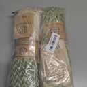 Madamelique Exclusive Hand Towels Set of 2-18 x 40 Inches - Decorative Bathroom Peshtemal Towel for Hand, Face, Hair, Yoga, Tea, Dishcloth, Kitchen and Bath - 100% Pure Cotton (Olive)