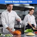 MOGAN 4 in 1 Electric Vegetable Chopper, 100W Commercial Food Slicer Dicer | Veggie Cutter Food Processor for Home, Dual Feeding Ports, Stainless Steel Blade, Ideal for Onion Potato Cabbage Fruits