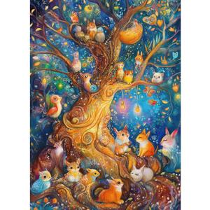 Treehouse Family Jigsaw Puzzle, 1000 Piece Puzzle for Adults, Impossible Hard Difficult Challenging Puzzles for Adults 1000 Pieces, Home Decoration Puzzle, Interlock Perfectly No Dust