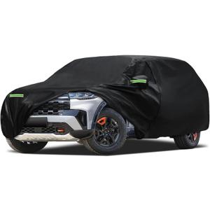 Car Cover Custom Fit for Ford Explorer 1995-2025, Migaven Waterproof Full Exterior Cover Sun Rain Protection with Door Zipper and Cotton Lining (Black)