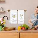 Floral Christian Kitchen Towels Set of 2, Proverbs 31 Woman Gifts, Bible Verse Decorative Dish Tea Towels for Kitchen, Religious Gifts for Women Hand Towels for Bathroom Decor, 16x24 Inch