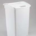 Rubbermaid,White Dual-Action Swing Lid Trash Can, 11.25 Gallon, for Home/Kitchen/Bathroom/Garbage