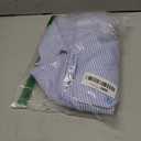 Womens Short Sleeve Tops Short Flutter Sleeves and Collared Neck, Casual Striped Shirt M