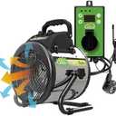Bio Green PAL 2.0/USDT Palma Greenhouse Heater with Thermostat - Fast Heating, Grow Tent Heater, Greenhouse Fan, Outdoor Heater & Electric Garage Warmer - 11”x 8”x12.5" - 110v Heater 