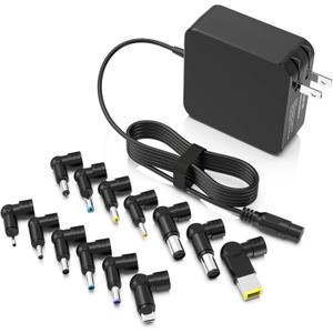 100W GaN Universal Laptop & MacBook Charger  13-in-1 Foldable Adapter with USB-C PD, Compatible with MacBook Pro/Air, HP, Dell, Lenovo, ASUS, Acer, Samsung, Toshiba  Smart Safety