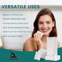 Cotton Pad Holder Christmas Birthday Gifts Sets For Women,Automatic Reusable Square Dustproof Waterproof Cosmetic Bathroom Pad Dispenser include Headband,Wrist Bands,Hair Clips Scented Candles (White)