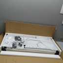 QZMDSM Portable Desk with Wheels Small Standing Desk on Wheels Adjustable Height Rolling Desks for Small Spaces, 32" Computer Desks with Storage Shelves for Home Office Study White