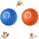 SJZVIN 1Pack Interactive Dog Ball Toy, Smart Jumping Vibrating Ball, Moving Activated Automatic Bouncing Rolling Dog Balls with Led Lights, USB Rechargeable