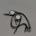 Multi Charging Cable 3A, [2Pack 4ft] Retractable Multi Charging Cord 3 in 1 Fast Charger Cord, USB C Charger Adapter with Lightning/Type C/Micro USB Ports for Cell Phones/iPhone/Samsung/PS/Tablets