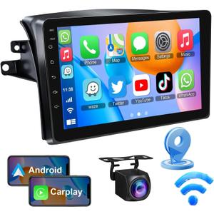 Android 13 Car Radio Stereo for Toyota Sienna 2004-2010, Wireless Carplay&Android Auto with 4G+64G Support Bluetooth/Voice Control/GPS/WiFi/Back-up Camera/SWC/FM, 9 Inch IPS Touch Screen for Sienna
