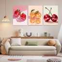 DAZZLEDOTS 6 Pack Diamond Art Kits, Disco Ball Fruit Round Diamond Painting | 5D Full Drill Round Diamond Dots for Beginner, Arts and Crafts Gem Art for Home Wall Decor Gifts 12x16 Inch