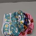 Pet Soft Washable Female Diapers (3 Pack) Female Dog Diapers, Comfort Reusable Doggy Diaper for Girl Dog in Period Heat (Cute Flower, M) (Medium:14''-19'')