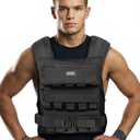 MVRK Weighted Vest Men 65lbs - Weighted Workout Vest With Removable Iron Weights, Heavy Duty Weighted Exercise Vest For Functional Training & Calisthenics - Weight Vest for Men and Women (65lbs)